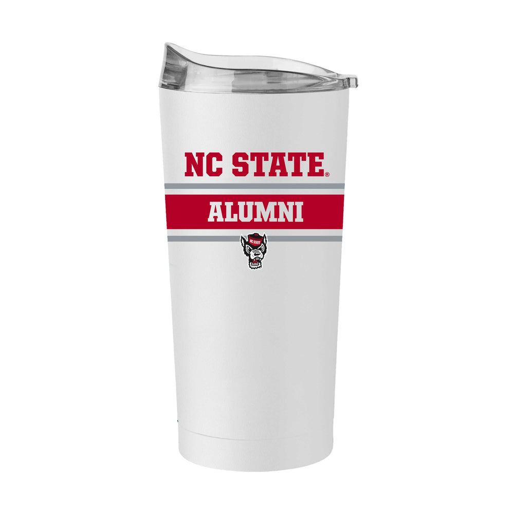 NC State Alumni White 20oz Powder Coat Tumbler - Logo Brands - Flyclothing LLC