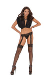 Elegant Memories Black Diamond Net Garterbelt Pantyho 1860q