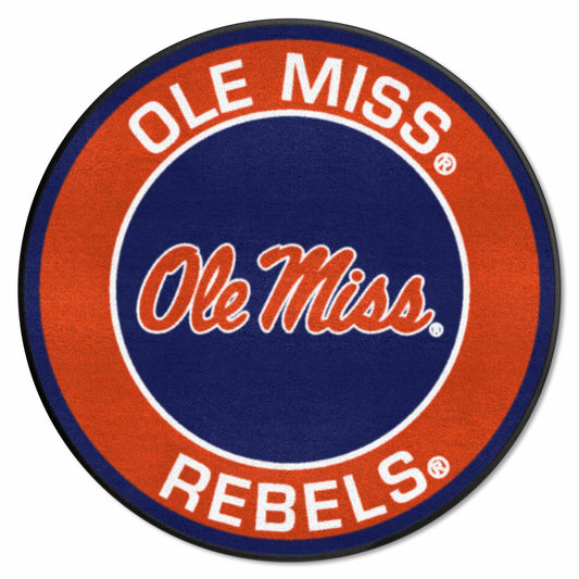 Ole Miss Rebels Roundel Rug - 27in. Diameter - Ole Miss