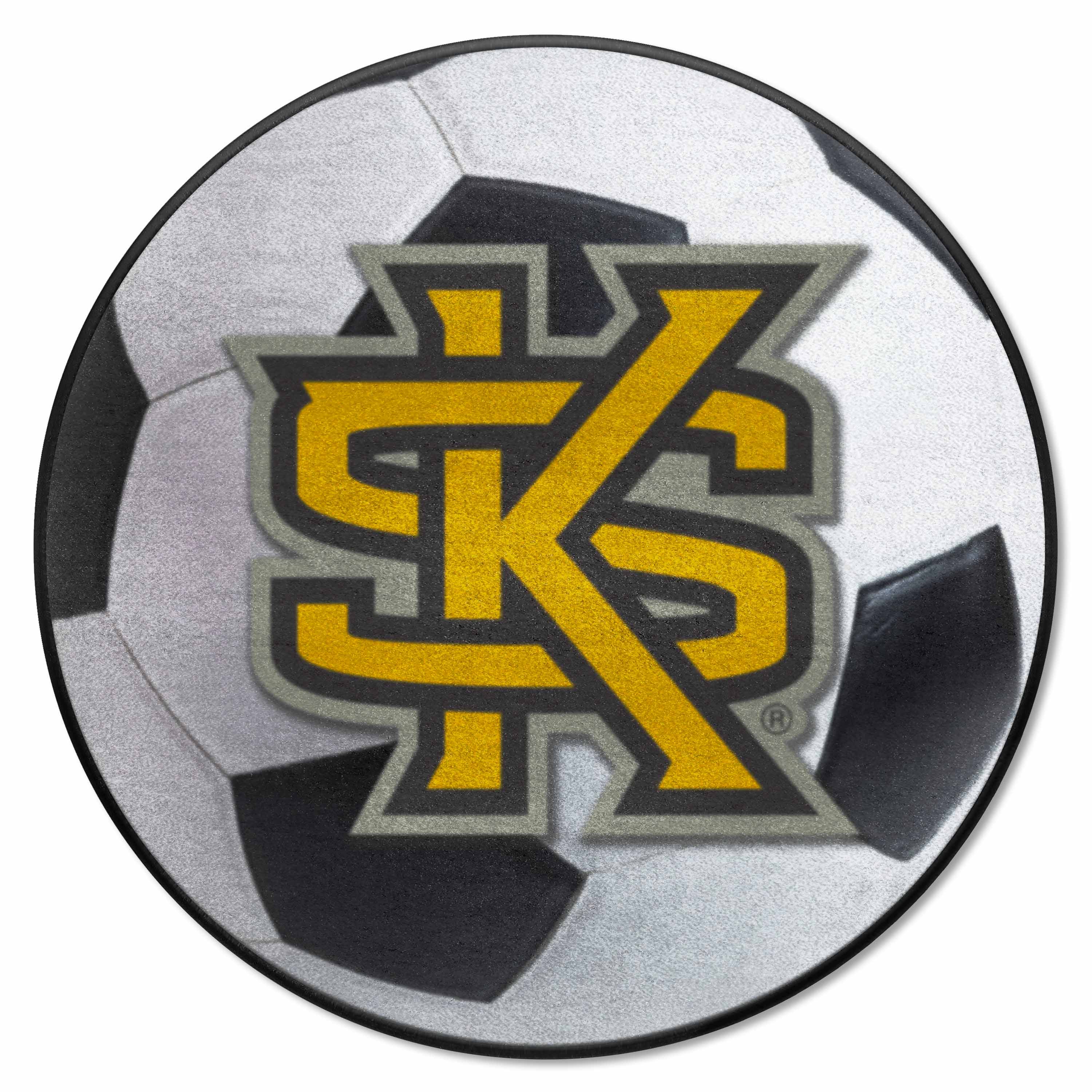 Kennesaw State Owls Soccer Ball Rug - 27in. Diameter, KS - Kennesaw State