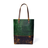 Green Women's Leather Tote - Classy Leather Bags - Flyclothing LLC