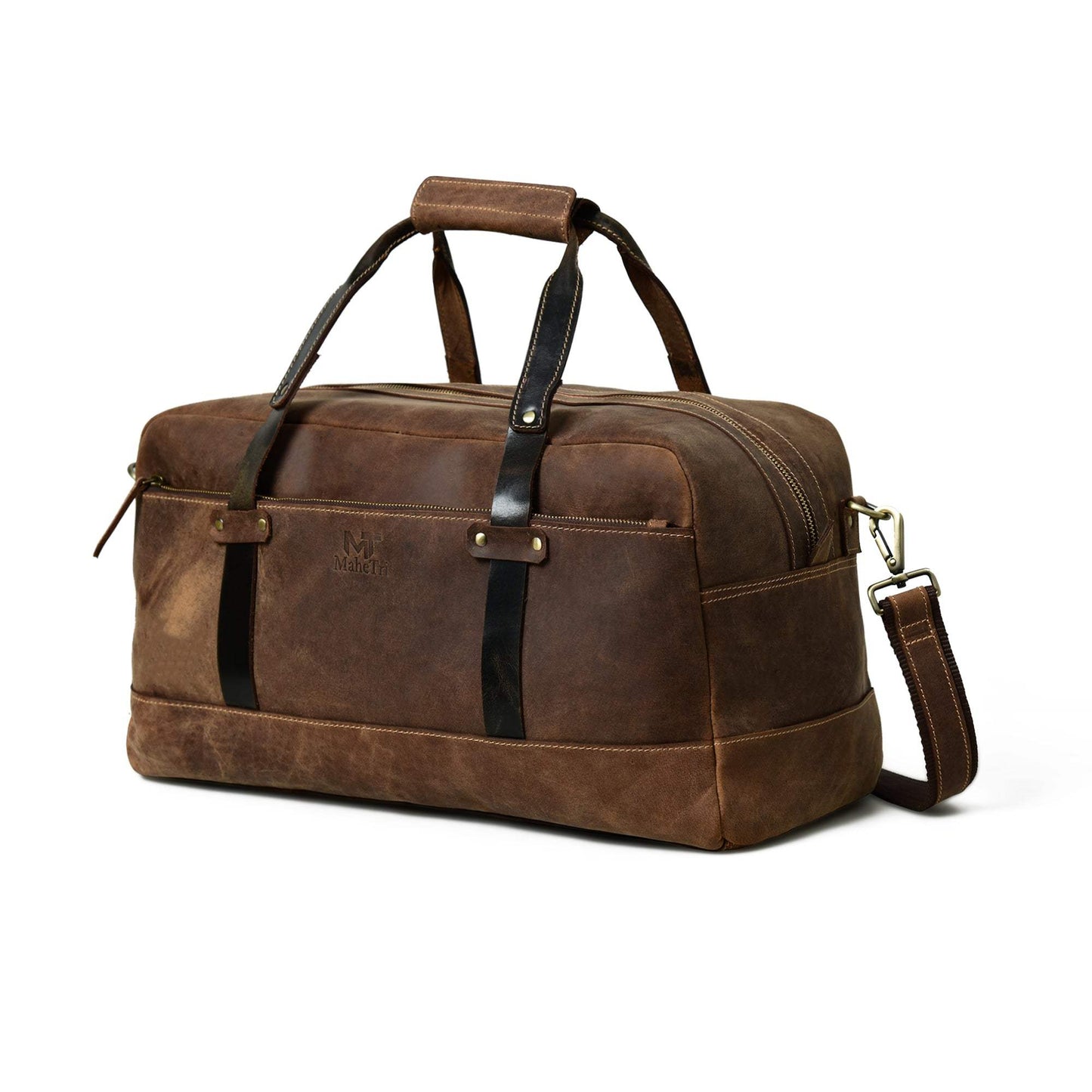 Espresso Elegance Carry on Duffle - Classy Leather Bags - Flyclothing LLC