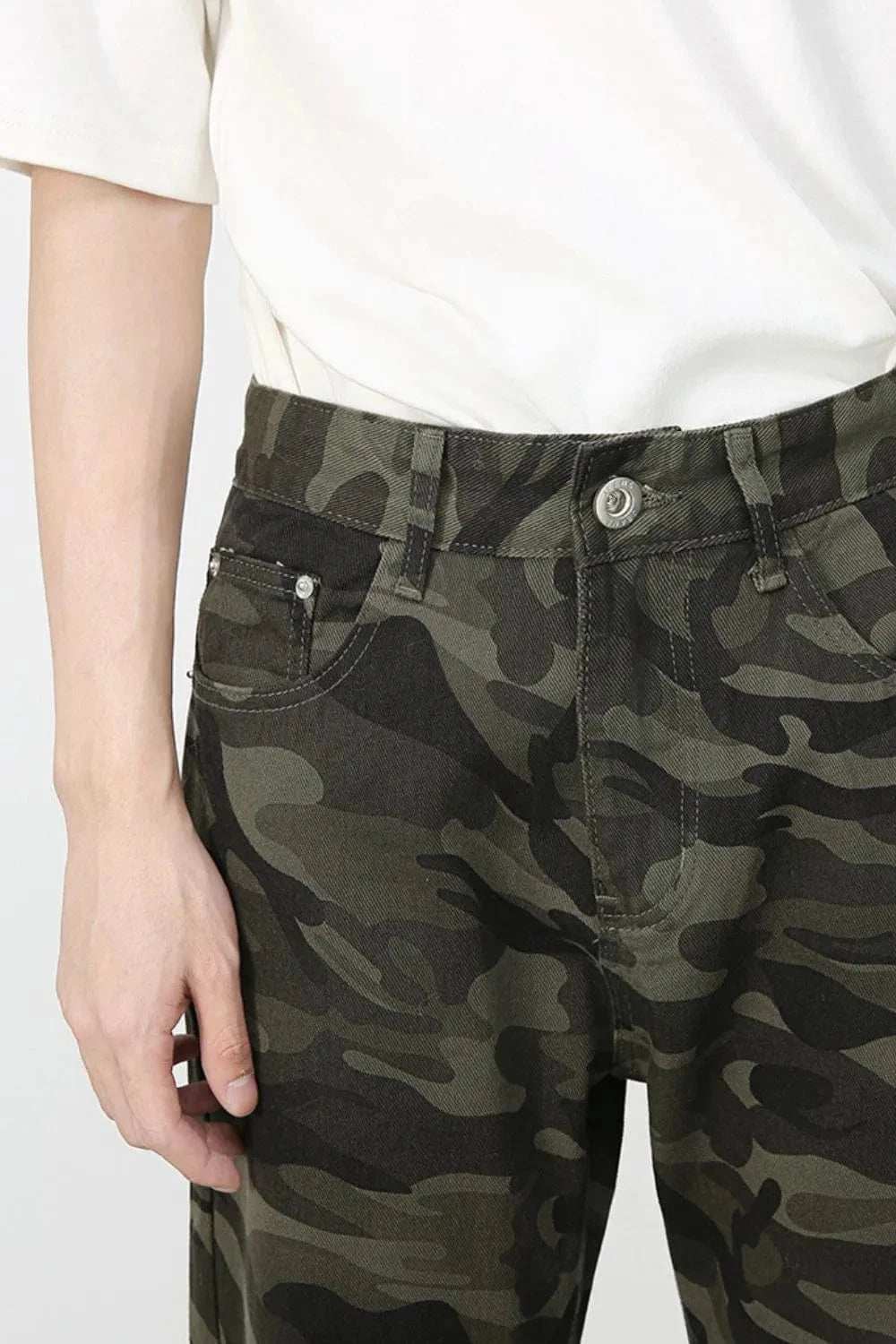Men's Camouflage Jeans with Pockets - Trendsi - Flyclothing LLC