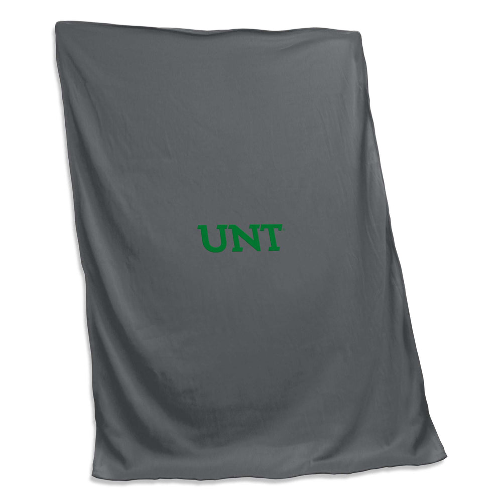 North Texas Charcoal Sweatshirt Blanket (Screened) - Logo Brands - Flyclothing LLC