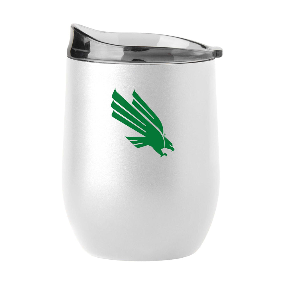 North Texas 16oz Swagger White Powder Coat Curved Beverage - Logo Brands - Flyclothing LLC