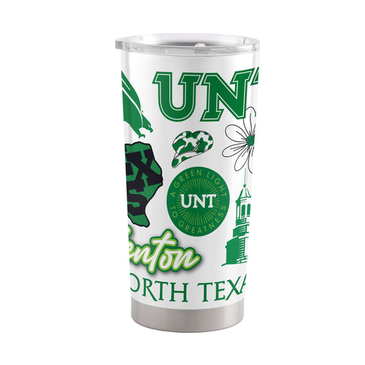 North Texas 20oz Native Stainless Tumbler - Logo Brands - Flyclothing LLC