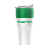 North Texas 30oz Colorblock White Powder Coat Tumbler - Logo Brands - Flyclothing LLC