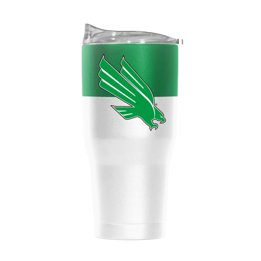 North Texas 30oz Colorblock White Powder Coat Tumbler - Logo Brands - Flyclothing LLC