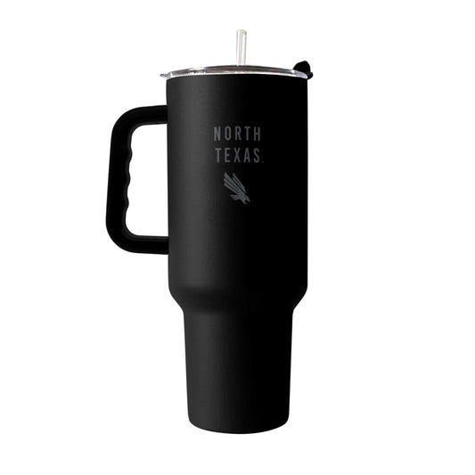 North Texas 40oz Black Tonal Powder Coat Tumbler - Logo Brands - Flyclothing LLC