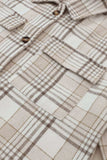 Plaid Removable Hood Button Up Shacket - Trendsi - Flyclothing LLC