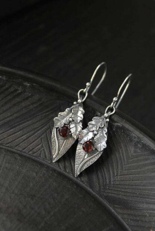 Alloy Rhinestone Leaf Shape Earrings - Trendsi - Flyclothing LLC