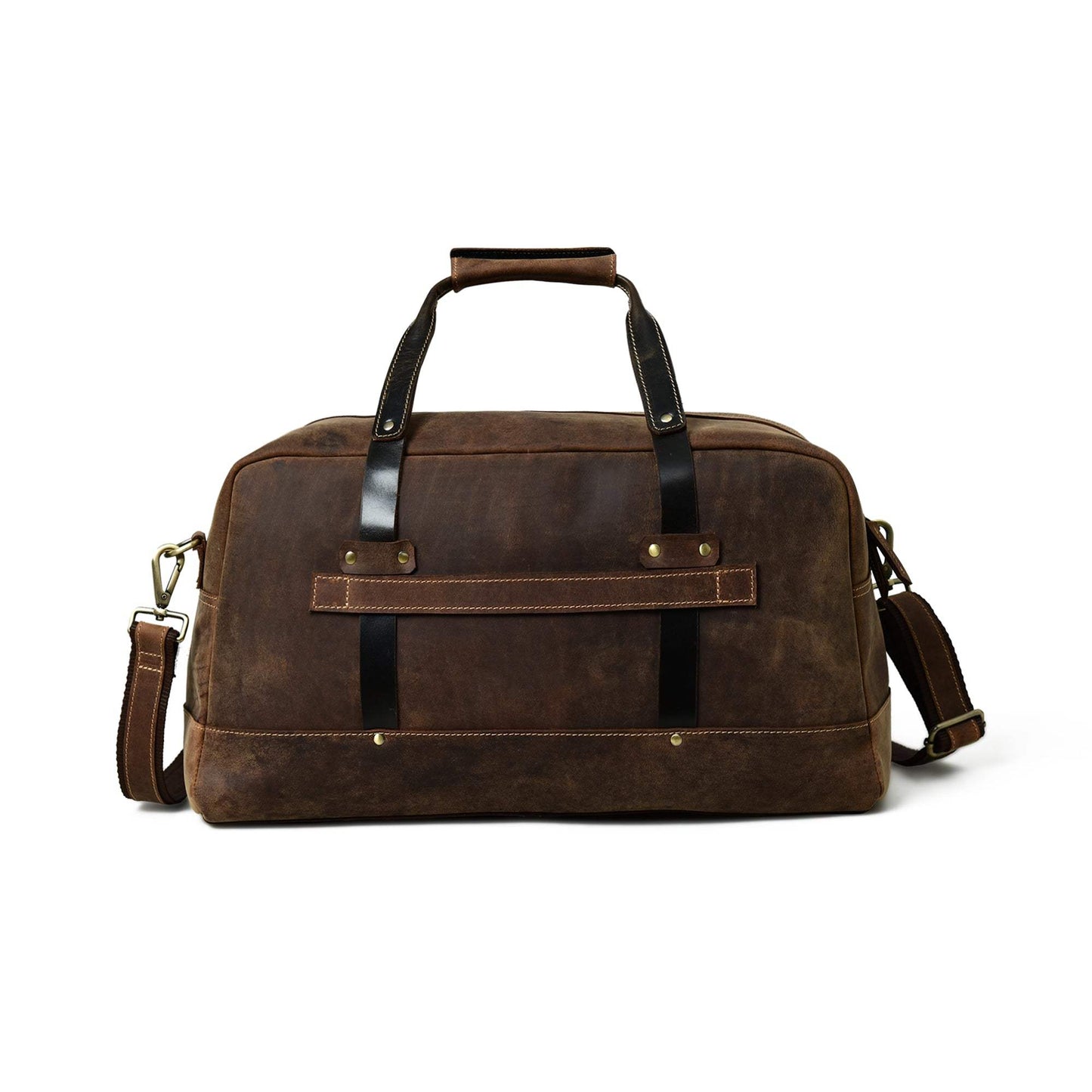 Espresso Elegance Carry on Duffle - Classy Leather Bags - Flyclothing LLC