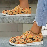 Printed Round Toe Flat Slip-Ons - Trendsi - Flyclothing LLC