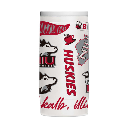 Northern Illinois 12oz Native Powdercoat SlimCan Coolie - Logo Brands - Flyclothing LLC