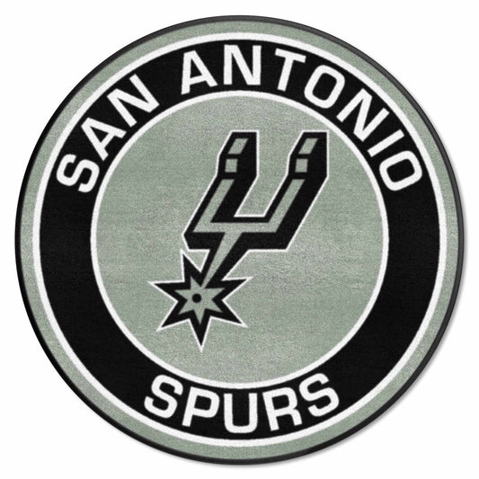 San Antonio Spurs Roundel Rug - 27in. Diameter - San Antonio Spurs