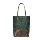 Green Women's Leather Tote - Classy Leather Bags - Flyclothing LLC