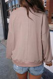 Peace Sign Applique Long Sleeve Sweatshirt - Trendsi - Flyclothing LLC