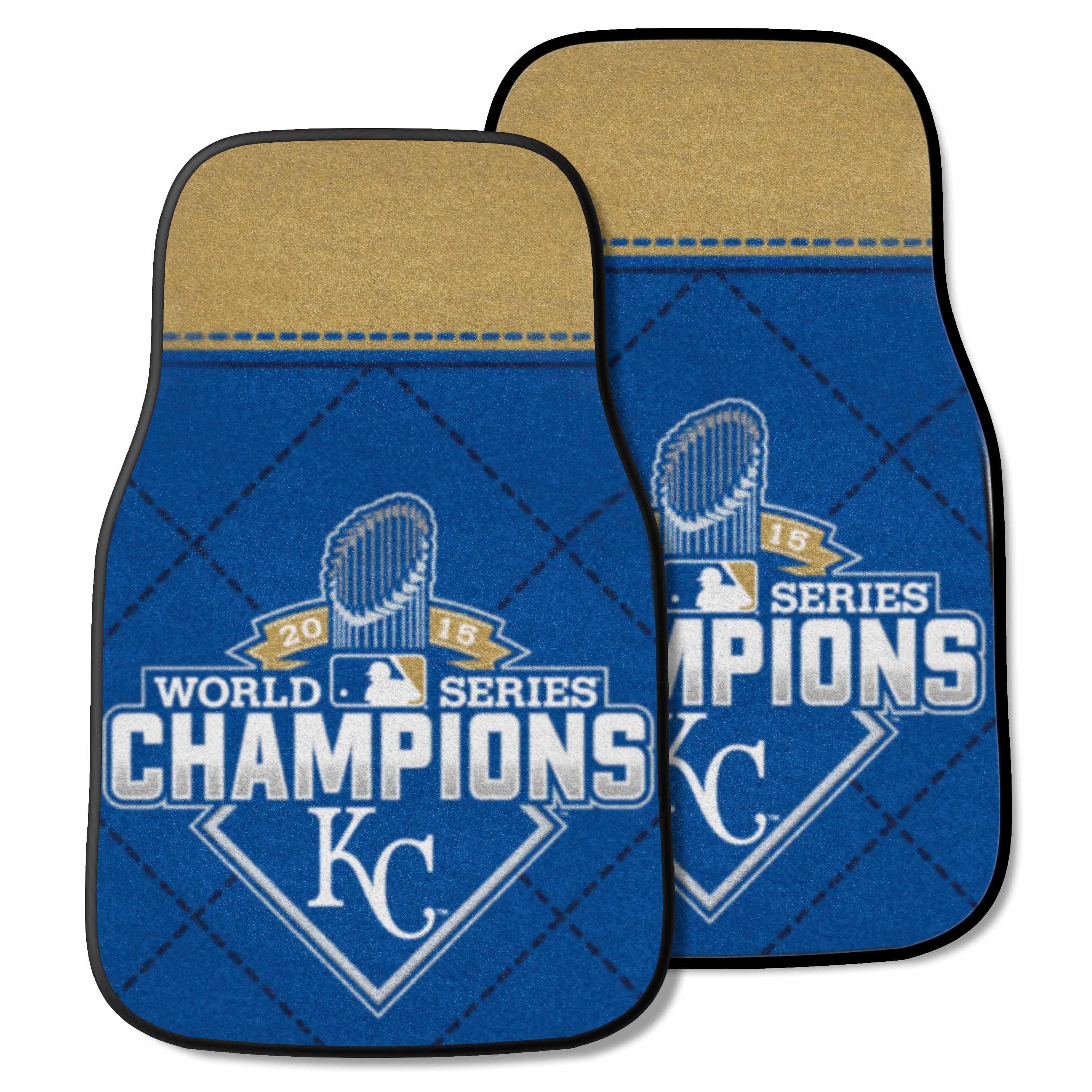 Kansas City Royals 2015 MLB World Series Champions Front Carpet Car Mat Set - 2 Pieces - Kansas City Royals