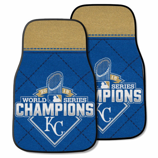 Kansas City Royals 2015 MLB World Series Champions Front Carpet Car Mat Set - 2 Pieces - Kansas City Royals