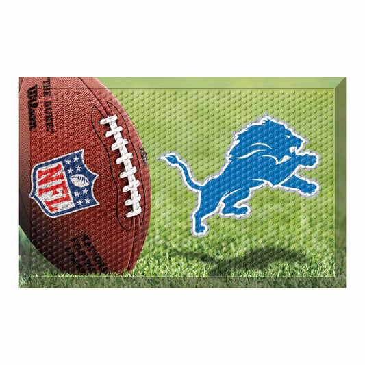 Detroit Lions Rubber Scraper Door Mat - Detroit Lions