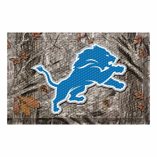 Detroit Lions Rubber Scraper Door Mat Camo - Detroit Lions