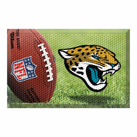 Jacksonville Jaguars Rubber Scraper Door Mat - Jacksonville Jaguars