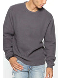 Men's Full Size Round Neck Long Sleeve Sweater Plus Size - Trendsi - Flyclothing LLC