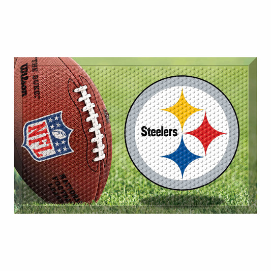 Pittsburgh Steelers Rubber Scraper Door Mat - Pittsburgh Steelers