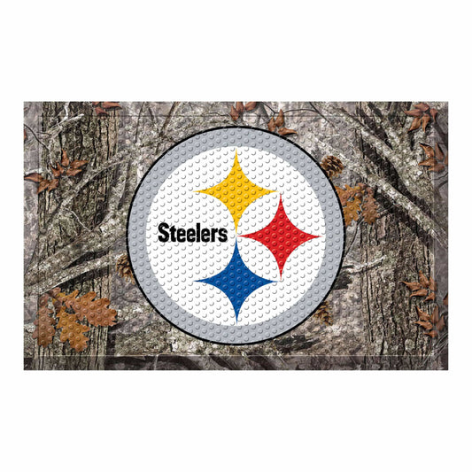 Pittsburgh Steelers Rubber Scraper Door Mat Camo - Pittsburgh Steelers