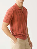Men's Plus Size Collared Neck Short Sleeve Polo - Trendsi