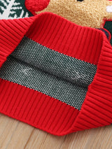 Children's Christmas Reindeer Snowflake Knitted Sweater - Trendsi - Flyclothing LLC