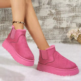 Round Toe Platform Ankle Boots - Trendsi - Flyclothing LLC