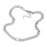 18K Gold Dipped Stainless Steel CZ Square Stone Necklace - Madeline Love - Flyclothing LLC