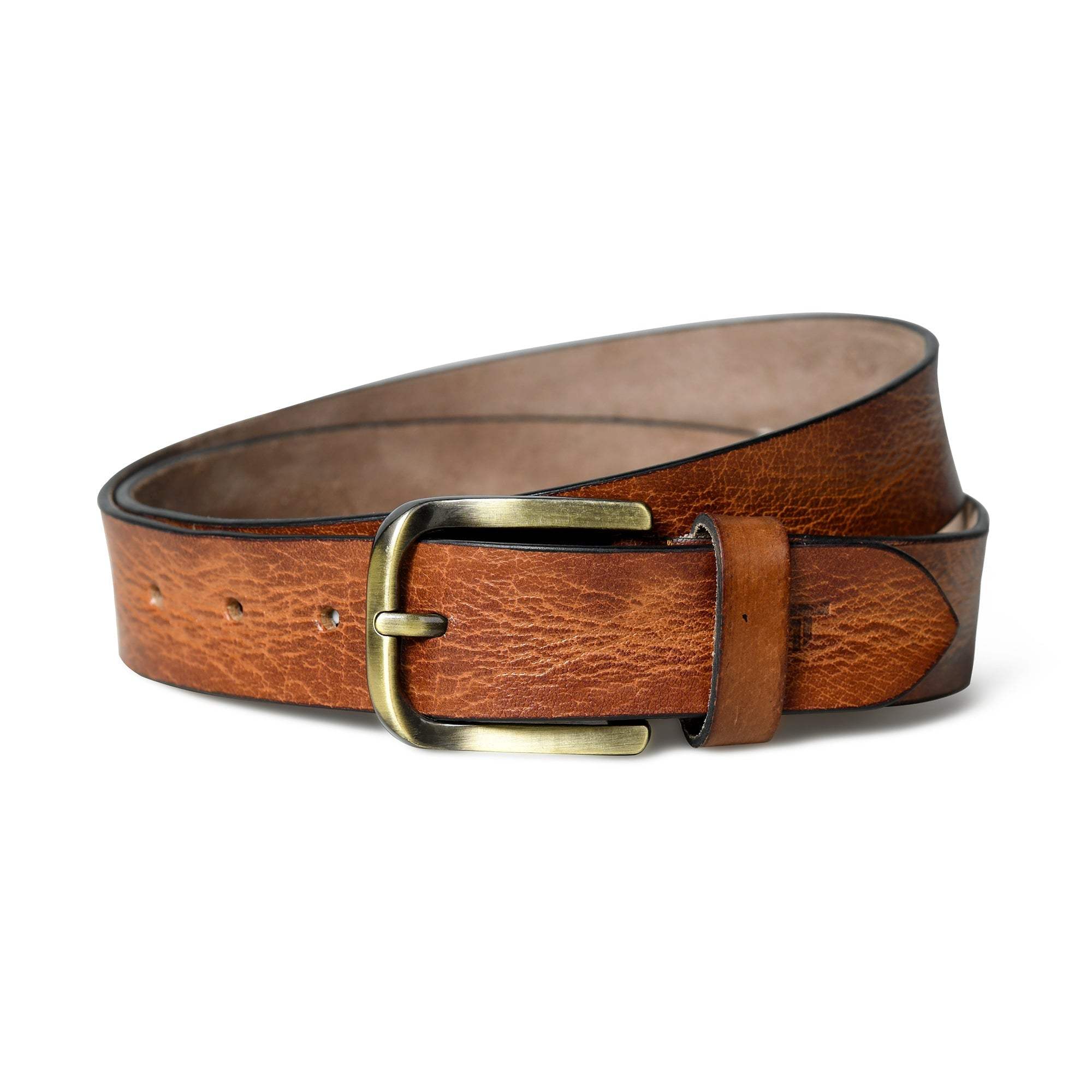Formal Tan Leather Belt for Men - Classy Leather Bags - Flyclothing LLC