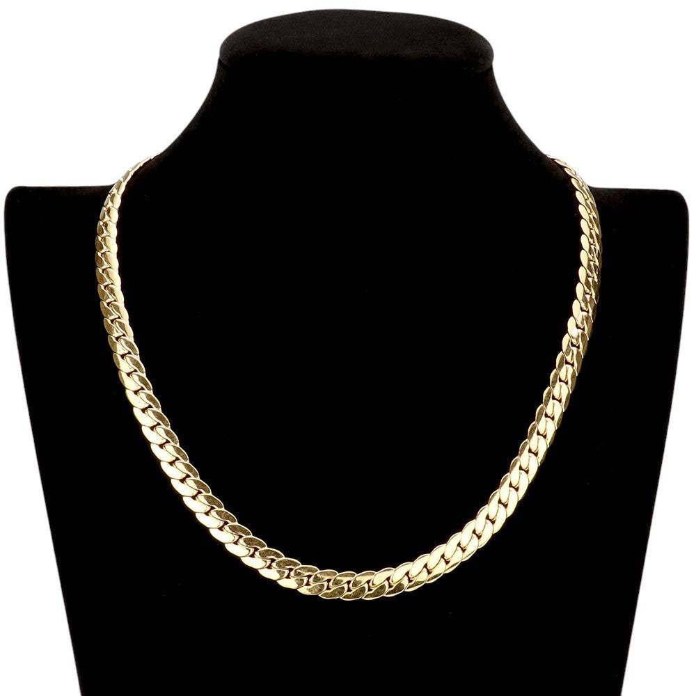 18 INCH, 8mm Stainless Steel Metal Chain Necklace - Madeline Love - Flyclothing LLC