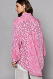 POL Button Down Long Sleeve Paisley Print Shirt - Trendsi