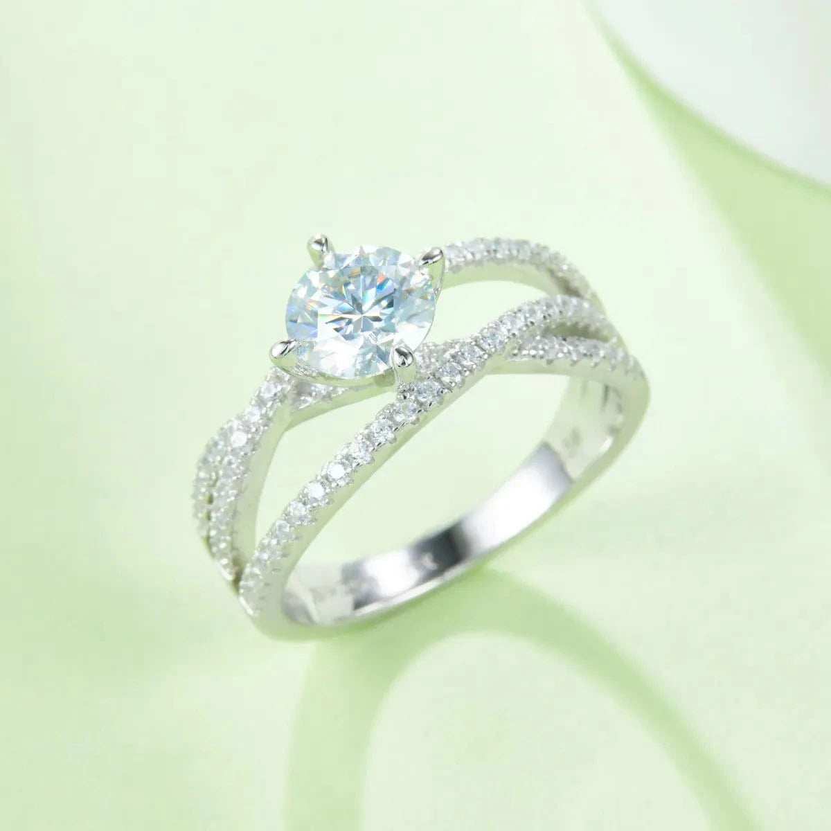 1 Carat Moissanite 925 Sterling Silver Ring - Trendsi - Flyclothing LLC