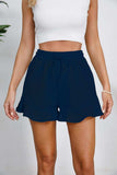 Full Size Drawstring Ruffle Hem Shorts - Trendsi - Flyclothing LLC