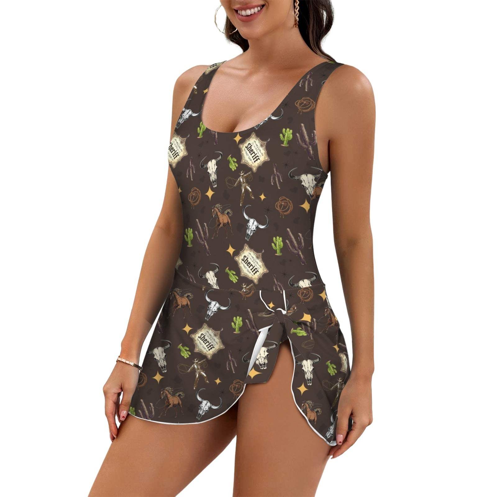Baha Ranch Get Western Skirted Swimsuit - Baha Ranch Western Wear - Flyclothing LLC