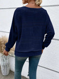 Full Size Round Neck Long Sleeve Top - Trendsi - Flyclothing LLC