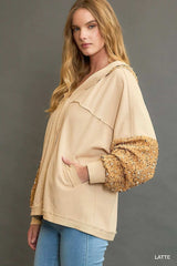 Umgee Sequined French Terry Jacket - Trendsi - Flyclothing LLC