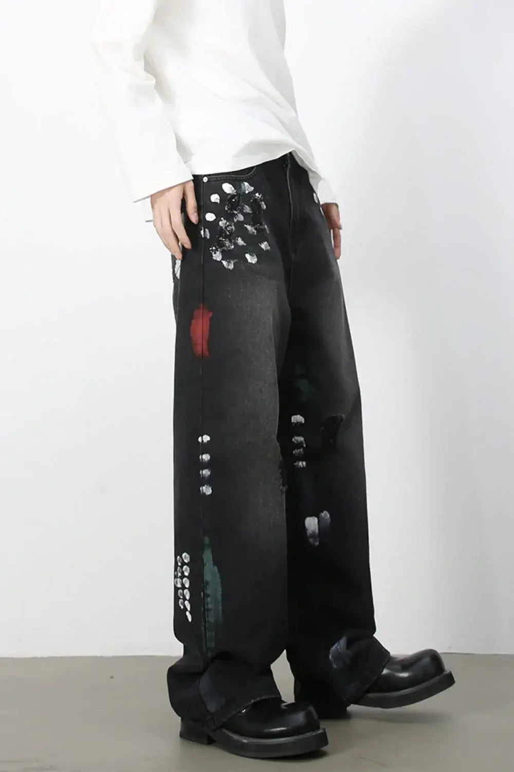 Men's Paint Loose Jeans - Trendsi - Flyclothing LLC