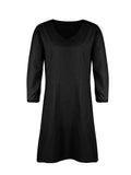 Full Size V-Neck Half Sleeve Dress - Trendsi - Flyclothing LLC