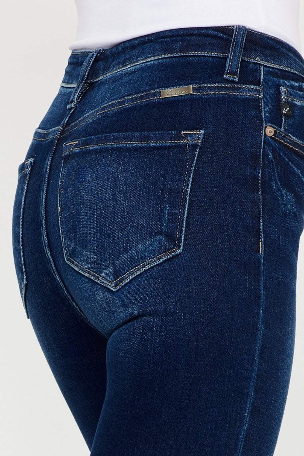 Kancan Full Size High Rise Frayed Ankle Skinny Jeans - Trendsi - Flyclothing LLC