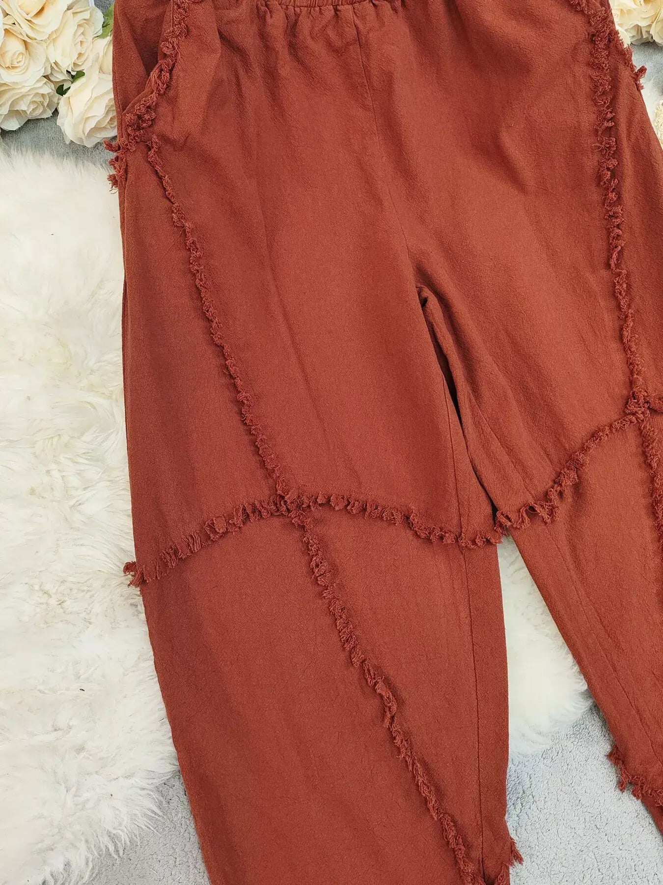 Frayed Edge Harem Pants - Trendsi - Flyclothing LLC
