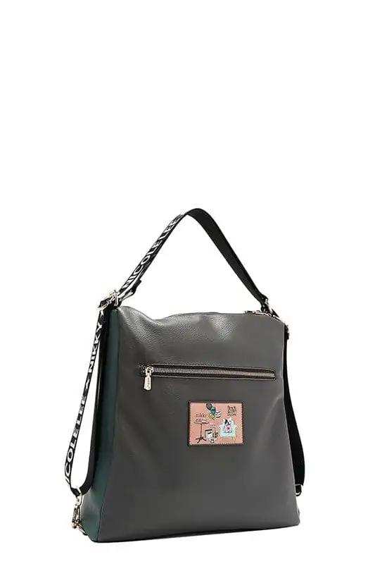 Nicole Lee USA Multifunction Adjustable Strap Eco-Leather Backpack - Trendsi - Flyclothing LLC