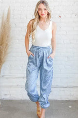 And The Why Satin Leopard Print Joggers - Trendsi - Flyclothing LLC