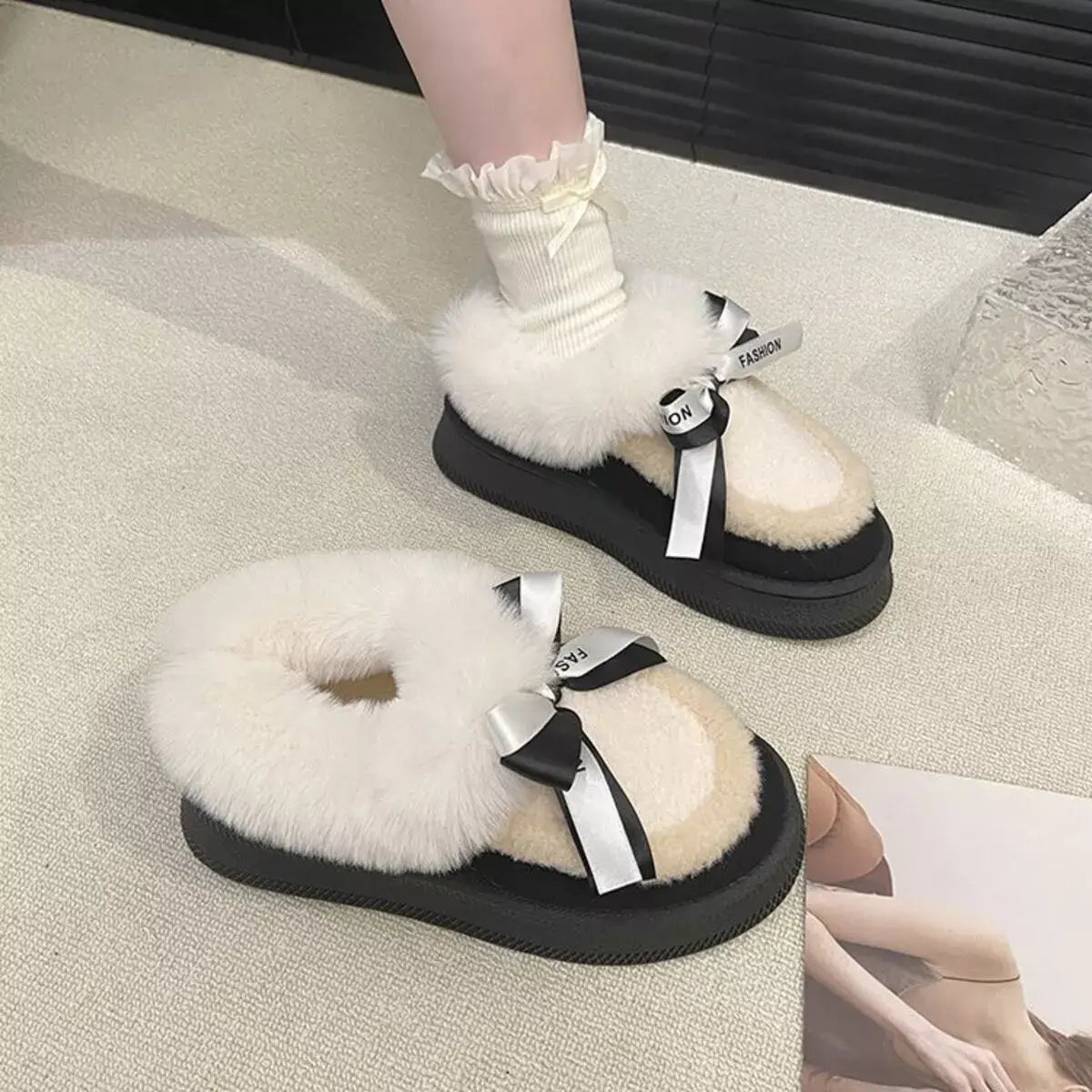 Round Toe Platform Boots - Trendsi - Flyclothing LLC