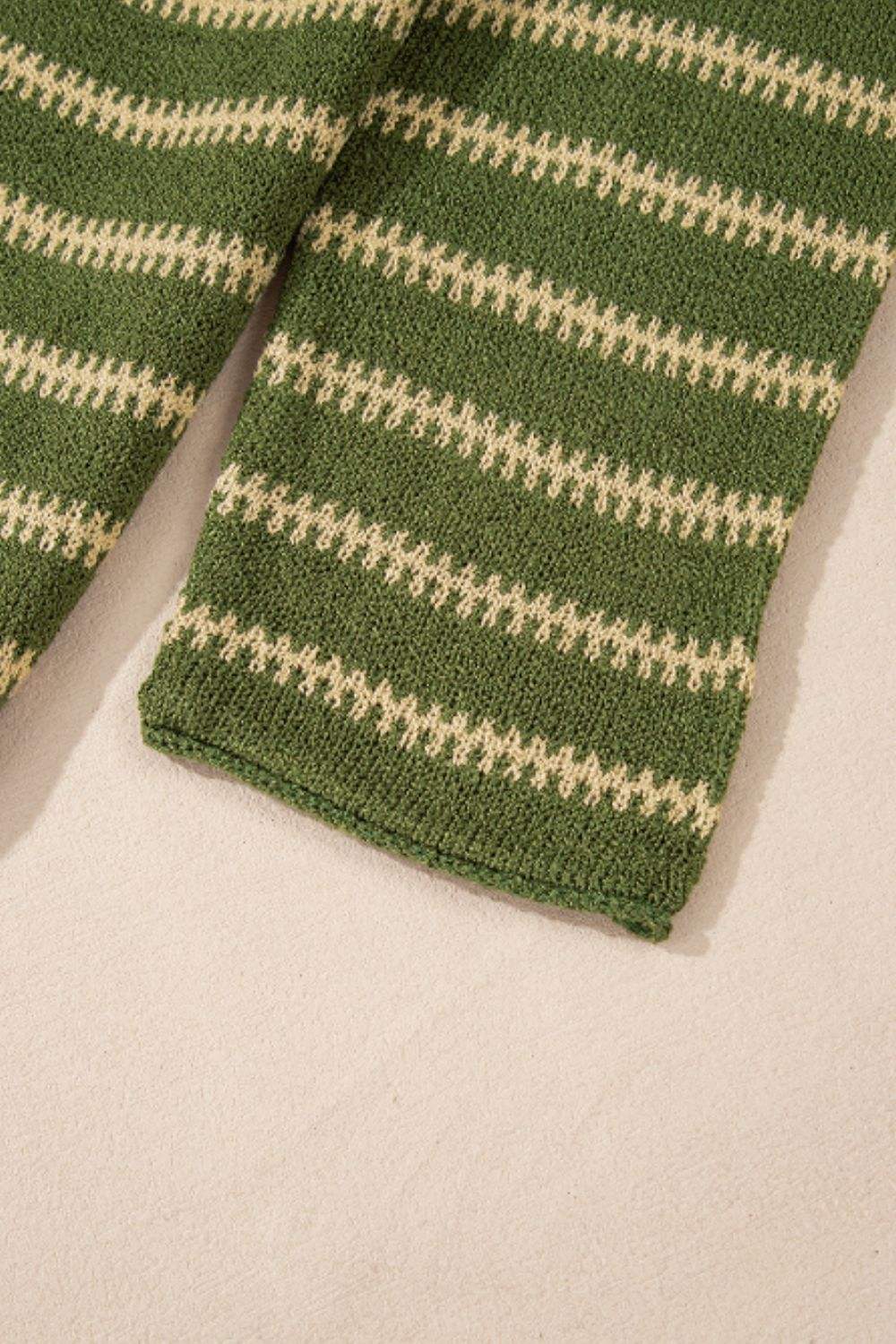 Striped Round Neck Dropped Shoulder Sweater - Trendsi - Flyclothing LLC