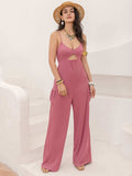 Cutout Scoop Neck Sleeveless Jumpsuit - Trendsi - Flyclothing LLC
